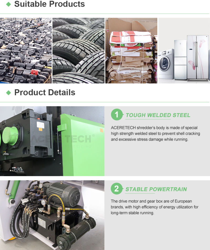 Xs High Output Plastic Bottle Shredder Machine for Industrial Recycling