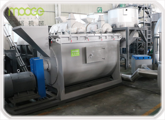 waste industrial PE plastic washing recycling line