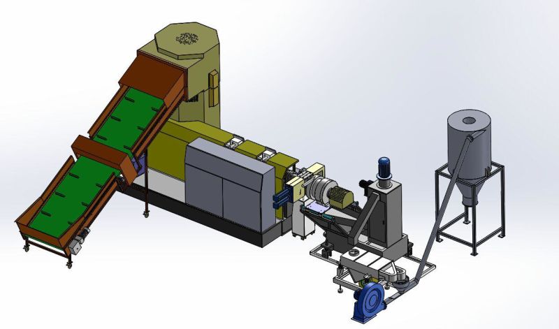 Plastic Recycling Facility Machinery for Making Granules From Scrap Plastic