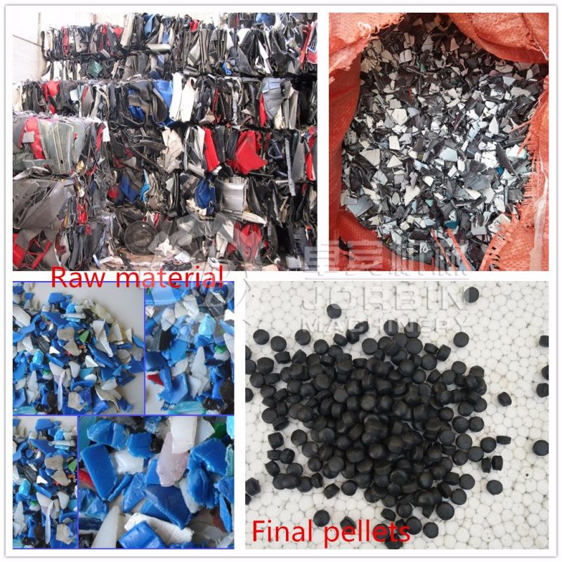 Plastic PP PE Flakes Recycling Extruder Pelletizing Whole Line