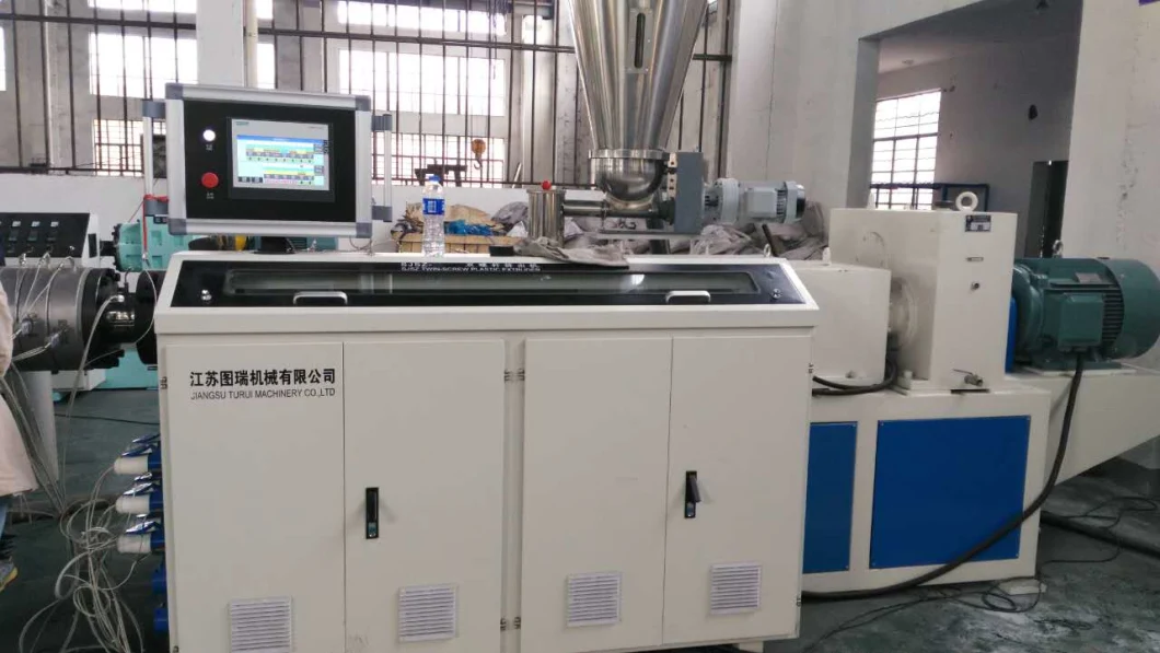 Plastic Products Machine/Plastic Machinery Composed of Conical Twin-Screw Extruder and Haul off