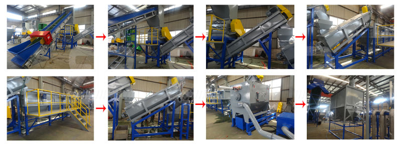 PP PE Film Plastic Recycling Washing Line with Wet Crusher