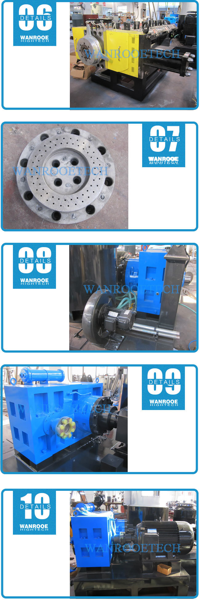 Water Ring Type Plastic Recycling Film Pellets Extruder Making Machine