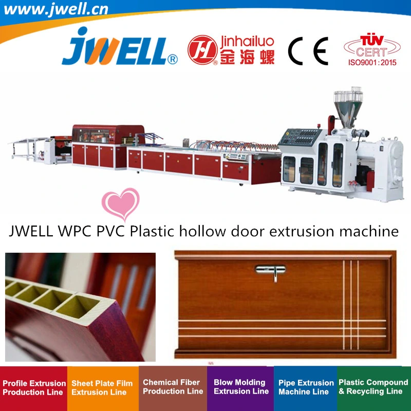 Jwell- WPC PVC Plastic Wood-Plastic Hollow Door Profile Recycling Making Extrusion Machine with Factory Price