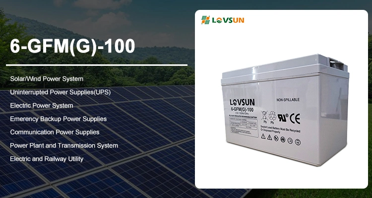 Lowest Price High Efficiency 100A 12V Lead Acid Gel Battery Solar Battery