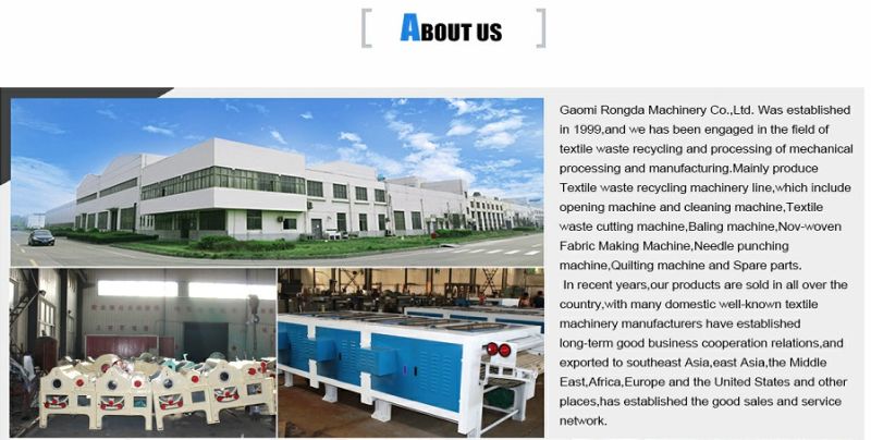 Spare Parts for Nonwoven Punching Machine Felt Making Machine for Textile Waste/Cotton Waste