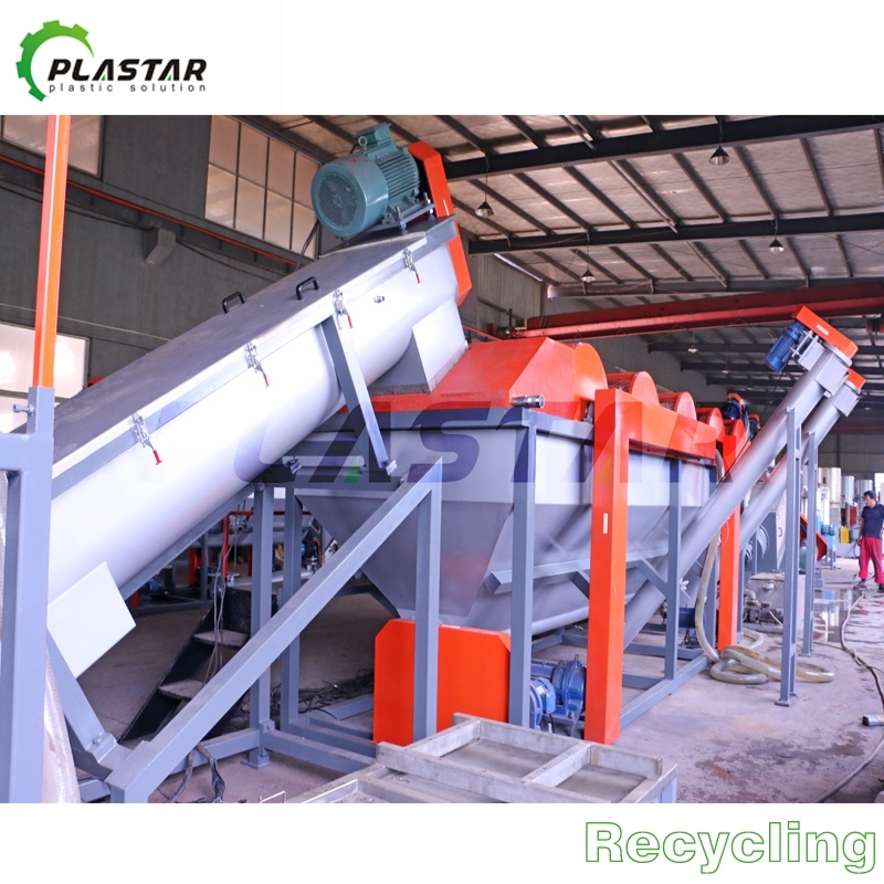 500kg Polythene Bags Plastic Waste Recycling Machine