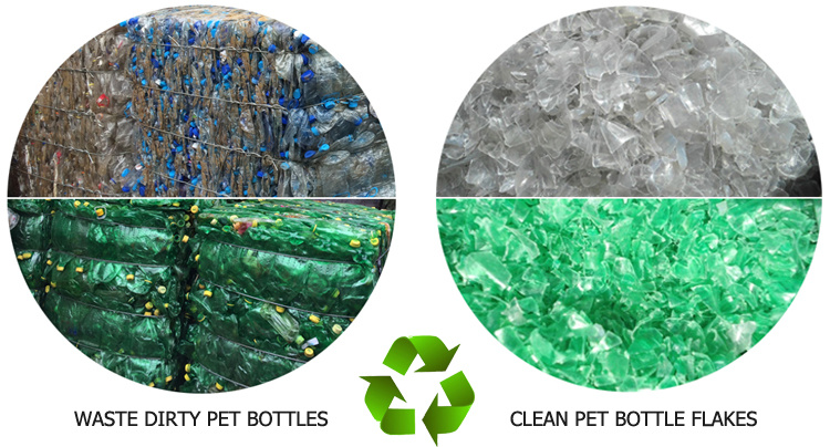 waste rigid pet bottle plastic recycling machine