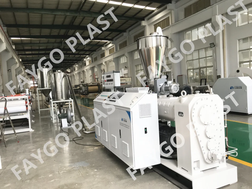 Conical Twin Screw Extruder for PVC Plastic Granule Raw Material Making