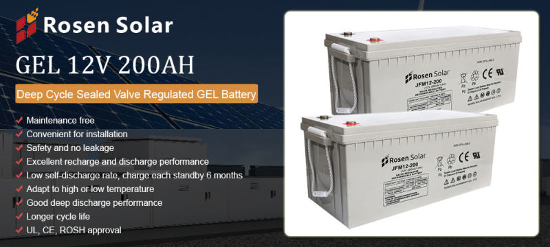 Rosen 12V 200ah Battery Lead Acid Gel Battery