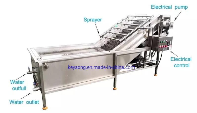 Food Washing Processing Line Vegetable Air Washer Machine