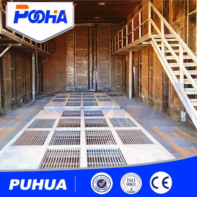 High Quality Large Steel Structures Sand Blasting Room with Automatic Abrasive Recycling System (Q26)