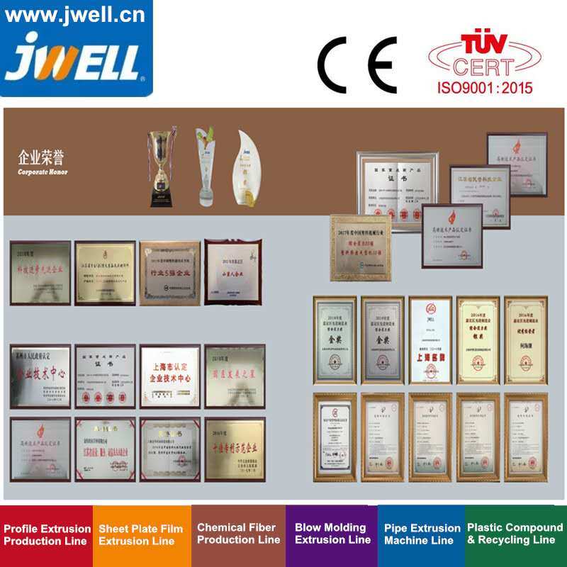 Jwell PE/HDPE/Mpp/PPR/PVC The First Choice High Speed and Good Flexibility Plastic Machine/Plastic Extruder Machine