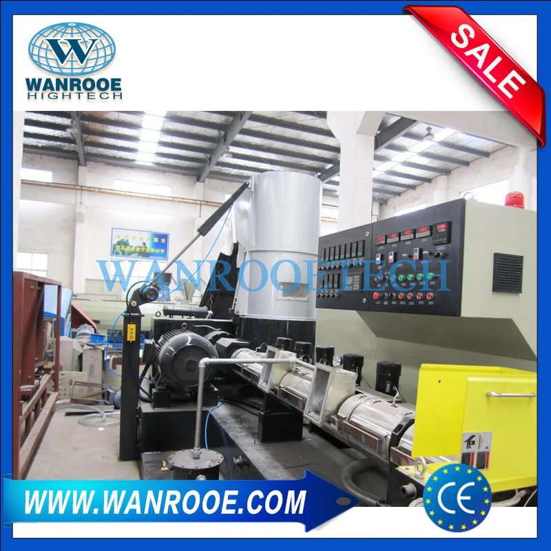 China Double Stage 51/105 PE Film Recycle Extruder for Dirty Plastic Recycling
