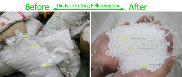 die face cutting plastic granulator machine with good quality
