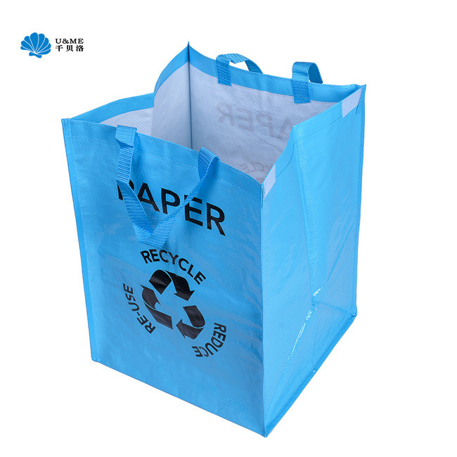 Recycling Lamination PP Woven Bag for Plastic Glass Paper Waste Rubbish