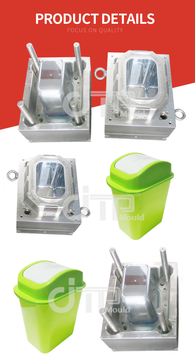 New Type Square Plastic Injection Dustbin Mould