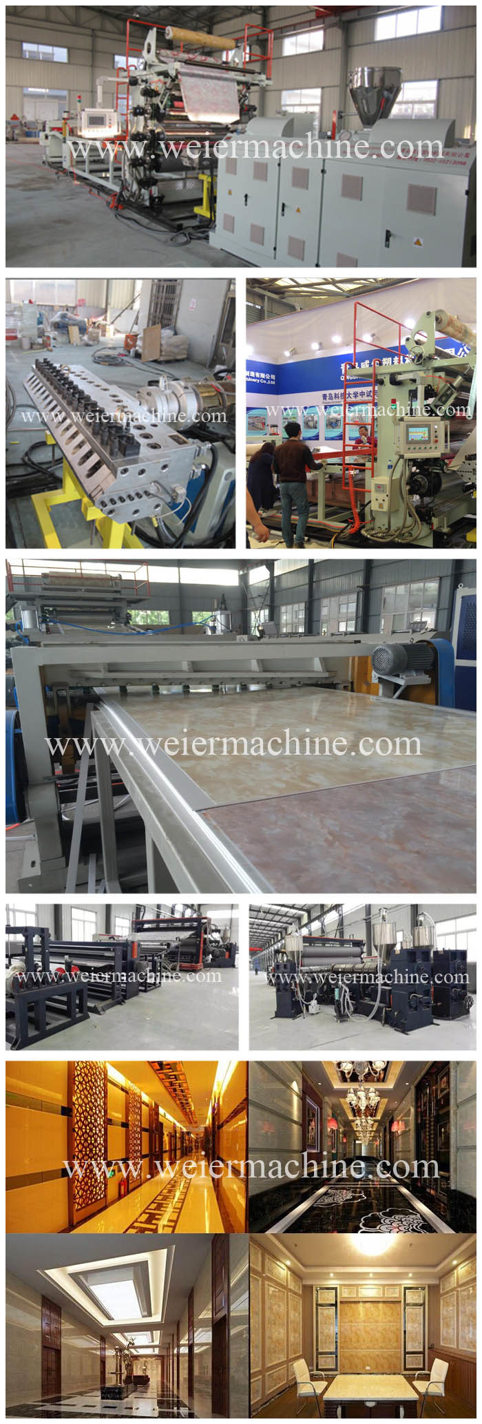 PVC Artificial Marble Sheet Extrusion Line with Laminator