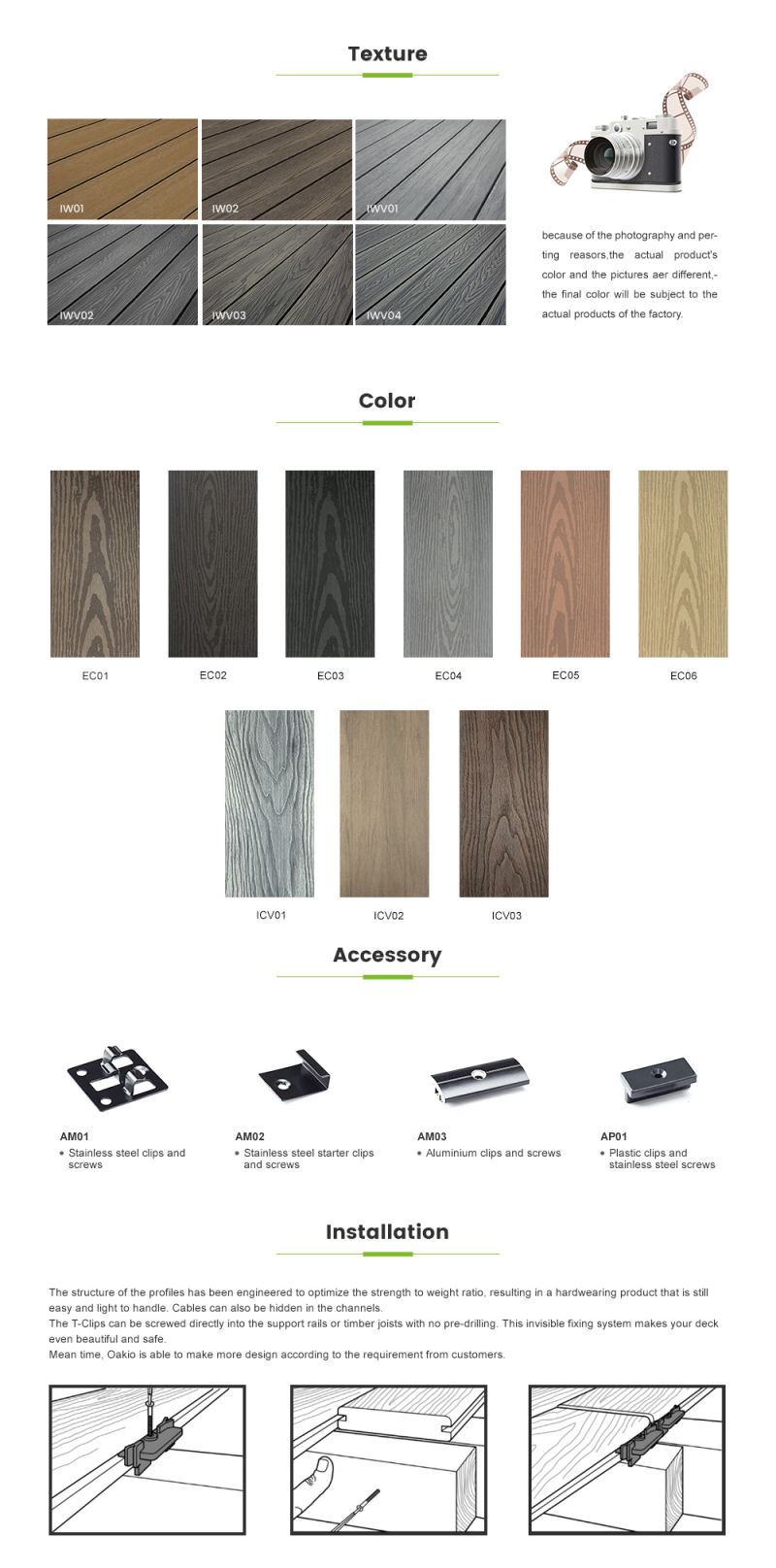 WPC Wood Plastic Composite Anti-UV Wood Plastic Composite Flooring