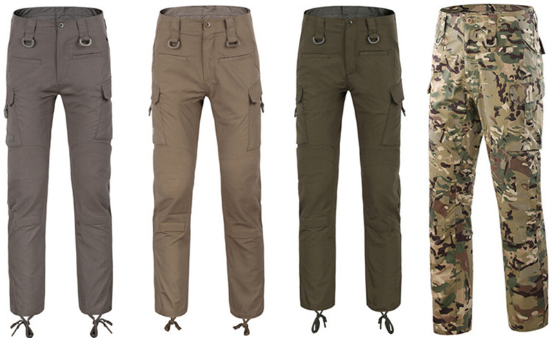 Tan Quick-Drying Combat Multi-Pockets Tactical Outdoor Trousers with 14 Pockets