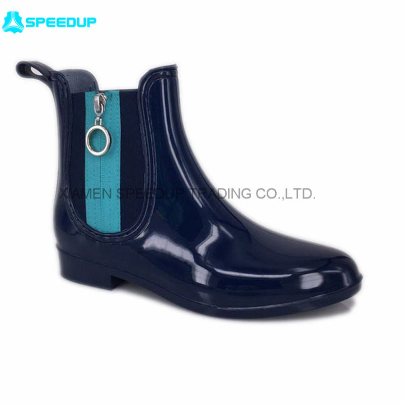 2020 Hot Sell Plastic with Elastic Ankel Rainboots for Women