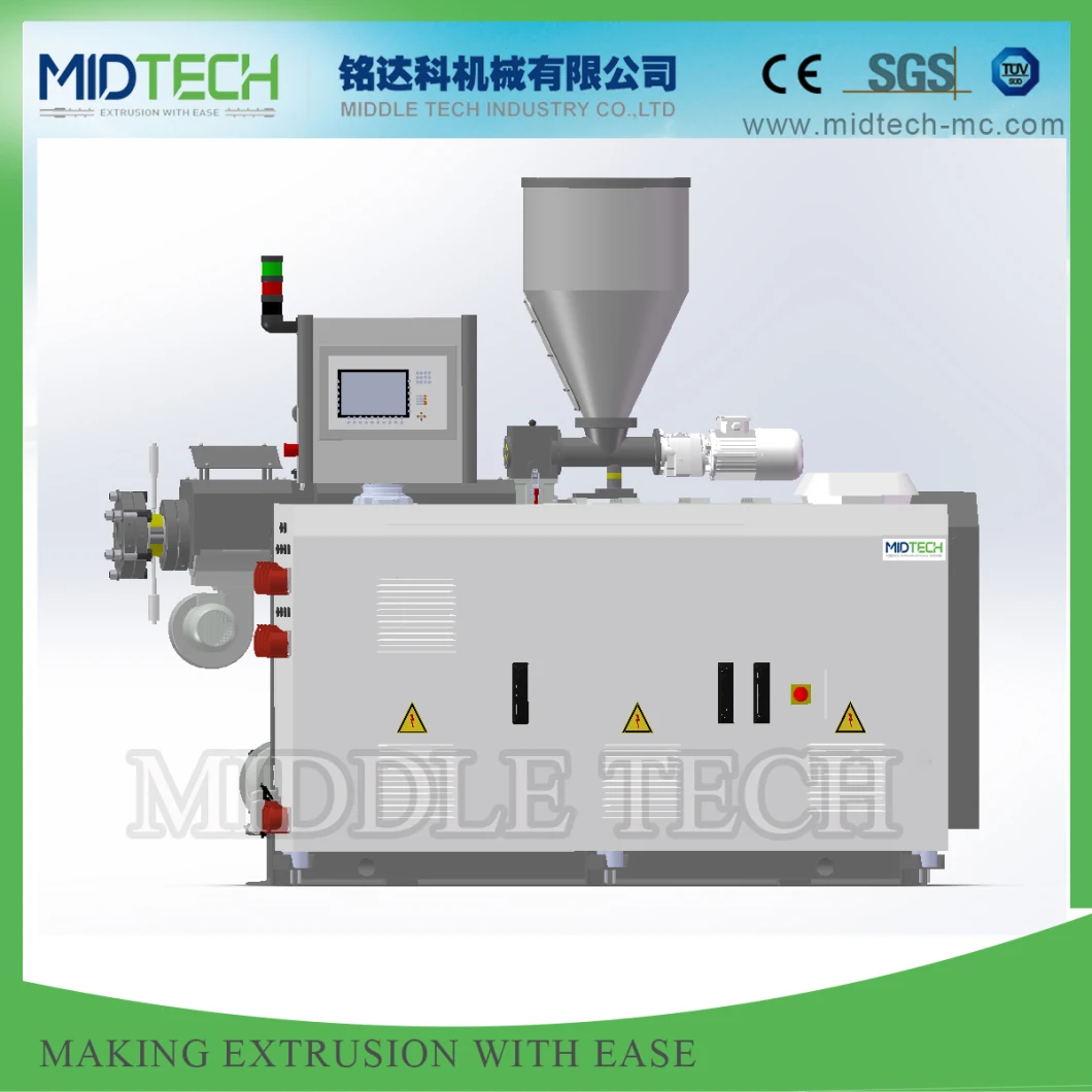 Competitive Price for Plastic PVC/SPVC/WPC Pipe Conical Twin Screw Extruder Machine