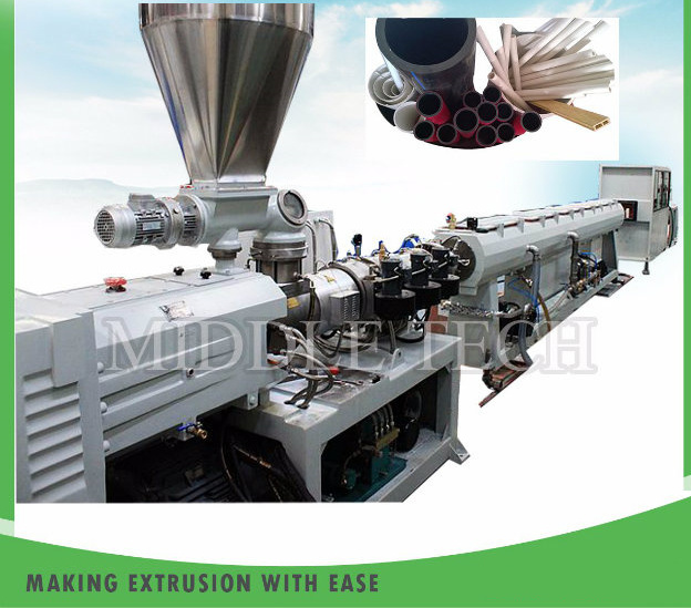Factory Supplier Double-Screw PVC Pipe Plastic Extrusion Machine