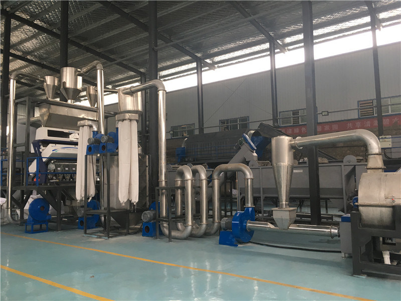 Economic recycled plastic waste bottle PET recycling line