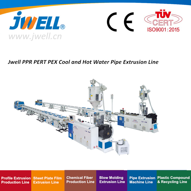 China Jwell PPR/Pert/ Pex/HDPE/Fr-PPR Extrusion Pipe Machine Machine