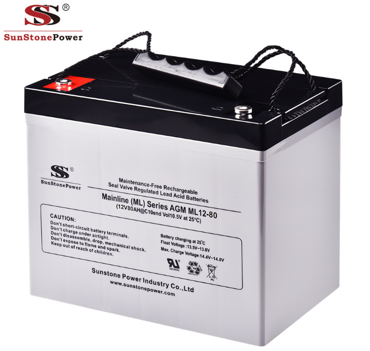 Sealed Lead Acid Battery AGM battery Long Life 12V 80ah Battery
