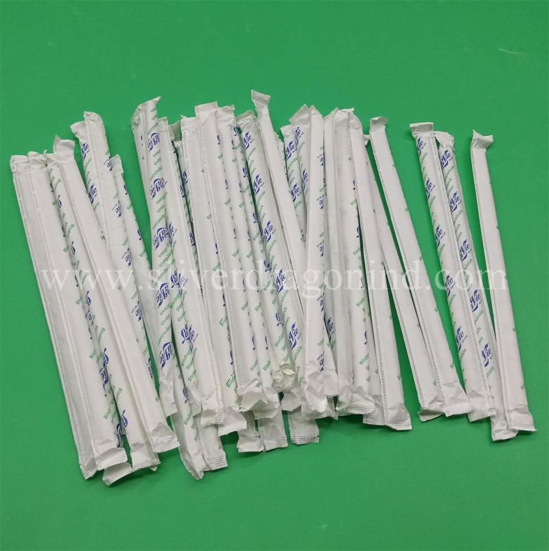 Individual Wrapping Disposal PP Plastic Drinking Straw