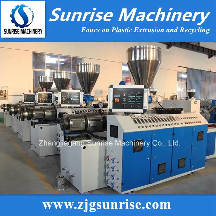 Twin Screws Extruder Machine for Plastic PVC Pipe and Profile