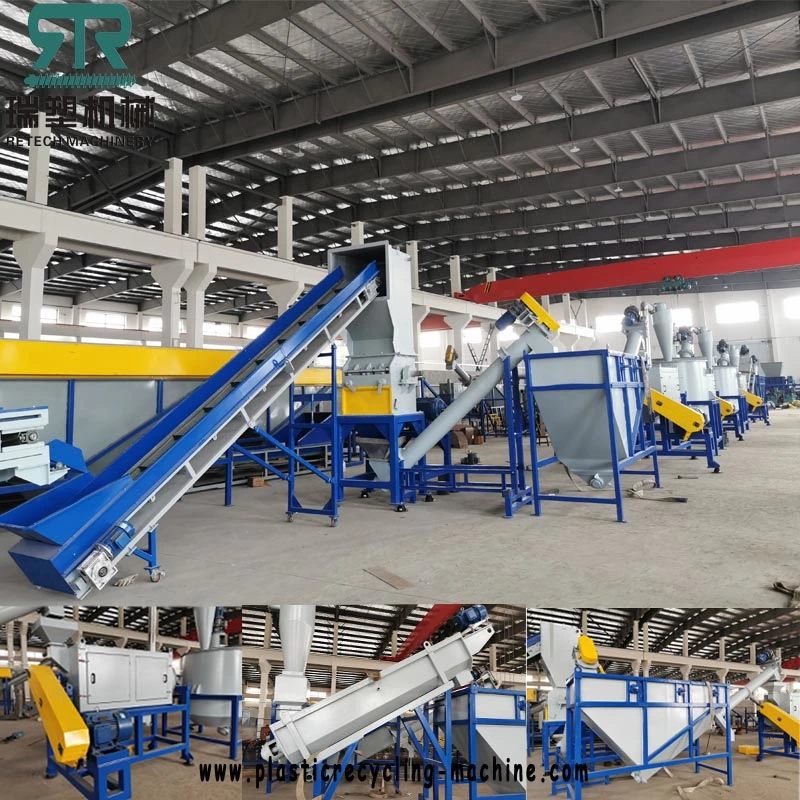 Retech 1000kg/H HDPE Bottle PP Tube Shred Crush Wash Machine Recycling Production Line