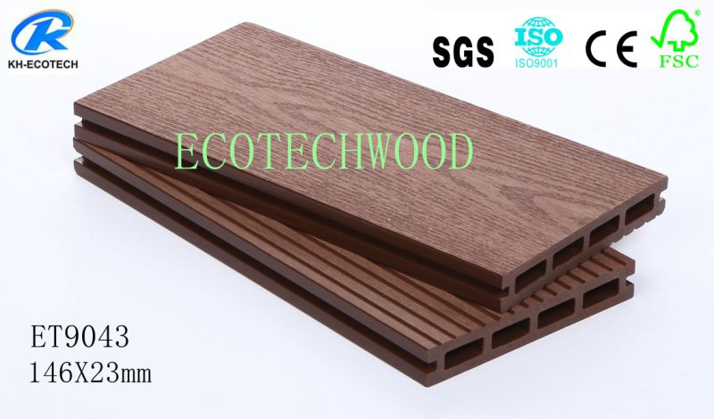 Cheap & High Quality Hollow WPC Wood Plastic Composite Decking for Outdoor Projects