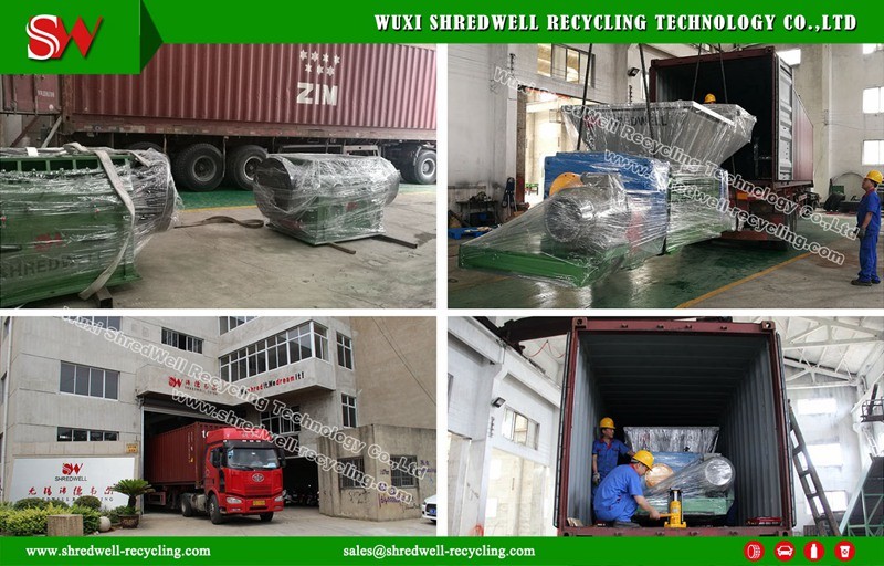 Double Shaft Shredding Machine for Recycling Scrap Plastic/Paper/E-Waste