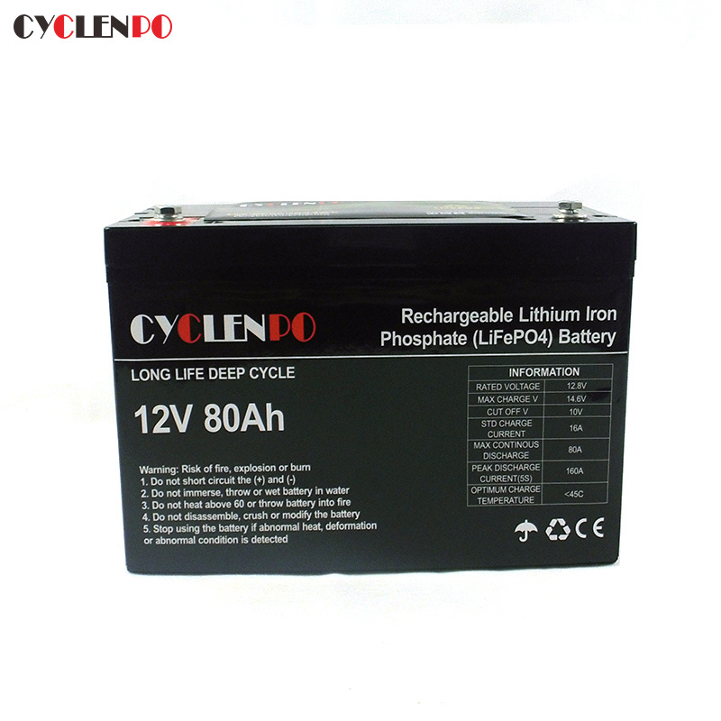 Lead Acid Replacement Lithium Iron 12V 80ah LiFePO4 Battery Pack