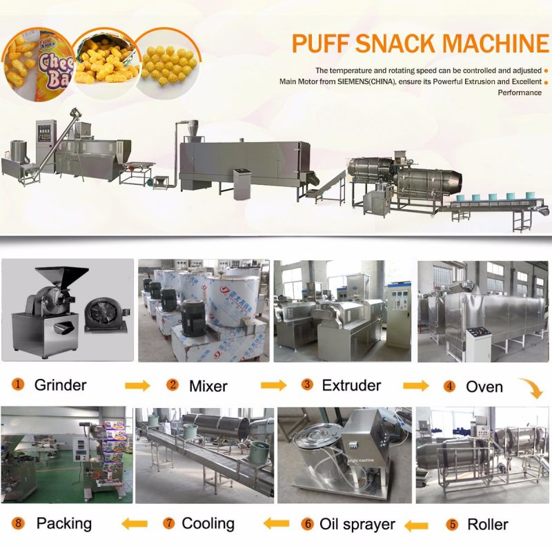 Stainless Steel Puffed Corn Snack Food Extruder Snack Extruder Machine