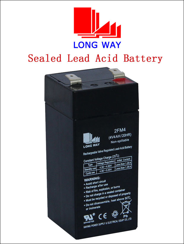 4V4ah Rechargeable Sealed Lead Acid Battery Emergency Battery