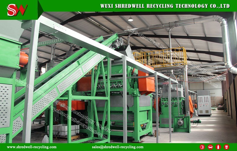 Rubber Recycling System to Recycle Rubber Strips for Rubber Mulch