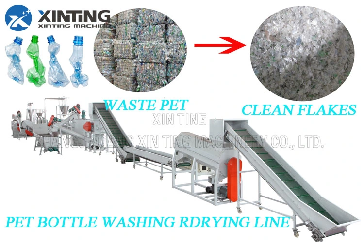 Pet Crushing and Washing Line Pet Bottle Waste Hot Washed Pet Bottle Recycling Washing Line