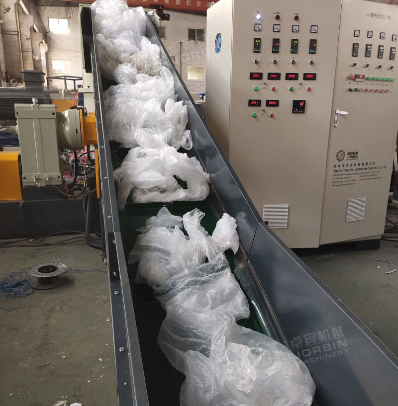 HDPE LDPE BOPP Film Shopping Bags Plastic Recycling Pelletizing Machine