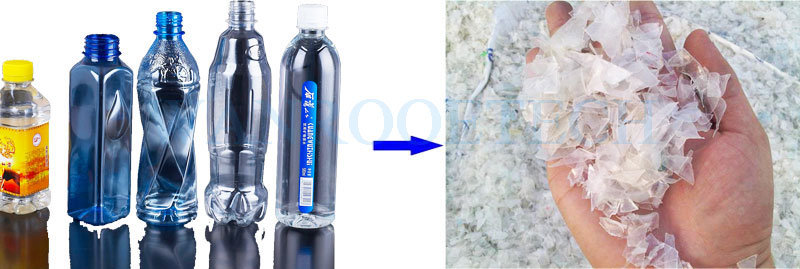 Waste Plastic Pet Bottles Flakes Washing Recycling Line