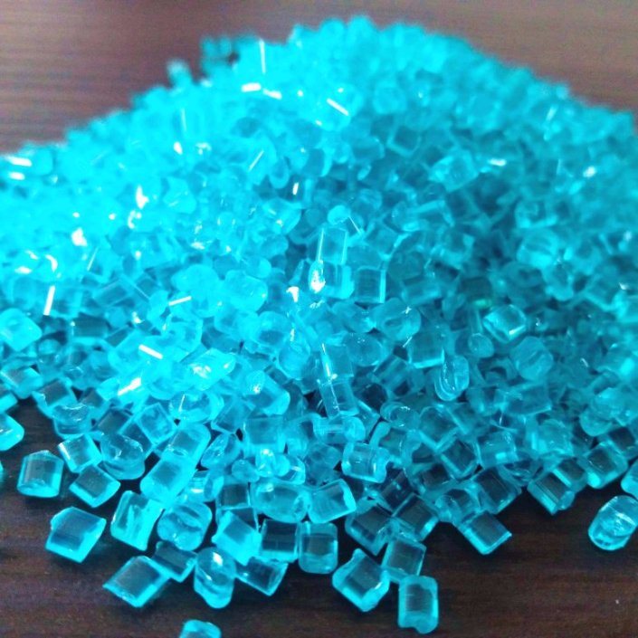 Customized Plastic Raw Masterial Blue Transparent Granules /Material