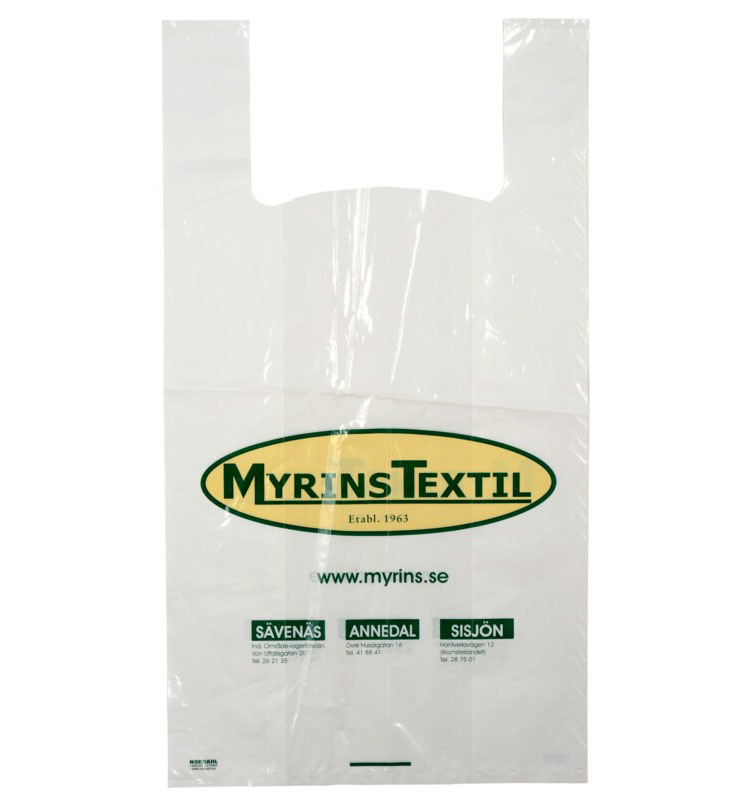 Printed T-Shirt Bags, Vest Plastic Bags for Supermarket (FLT-9607)