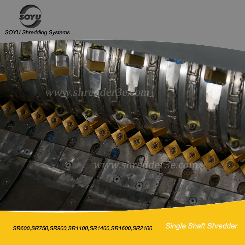 China Single Shaft Shredder for Plastic, Wood, Metal, Drum, Waste, Glass