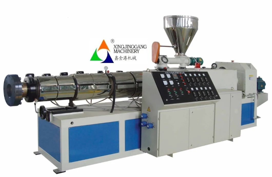 PVC Conical Twin Screw Plastic Extruder