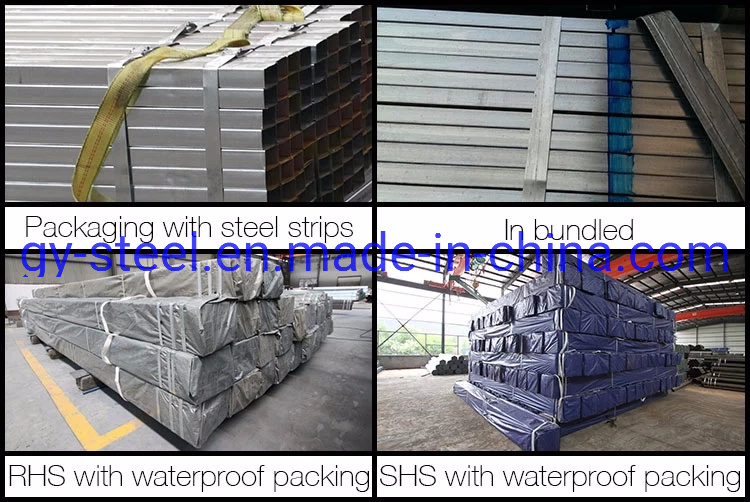 PVC Plastic Package Welded Rectangular / Square Steel Pipe / Tube / Hollow
