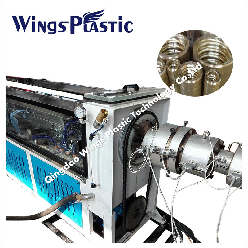 Round HDPE Carbon Corrugated Pipe Extrusion Line / Extruding Machine