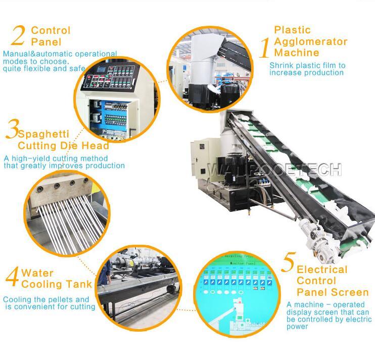Waste Plastic Recycling PE PP Extruder/Granulating Machine