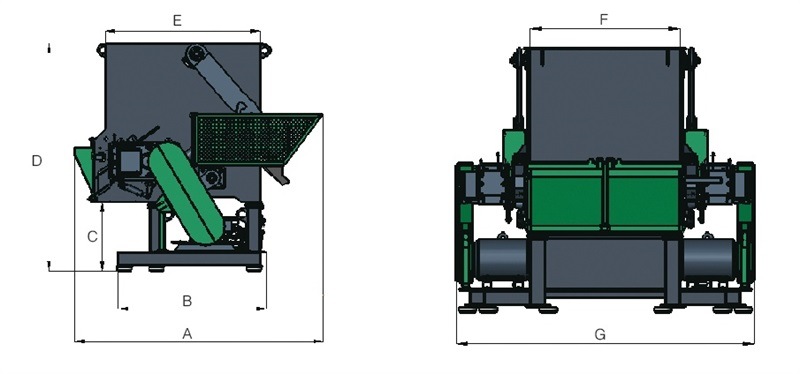 Iron Scrap Fridge Plastic Recycling Machine Crusher Shredder